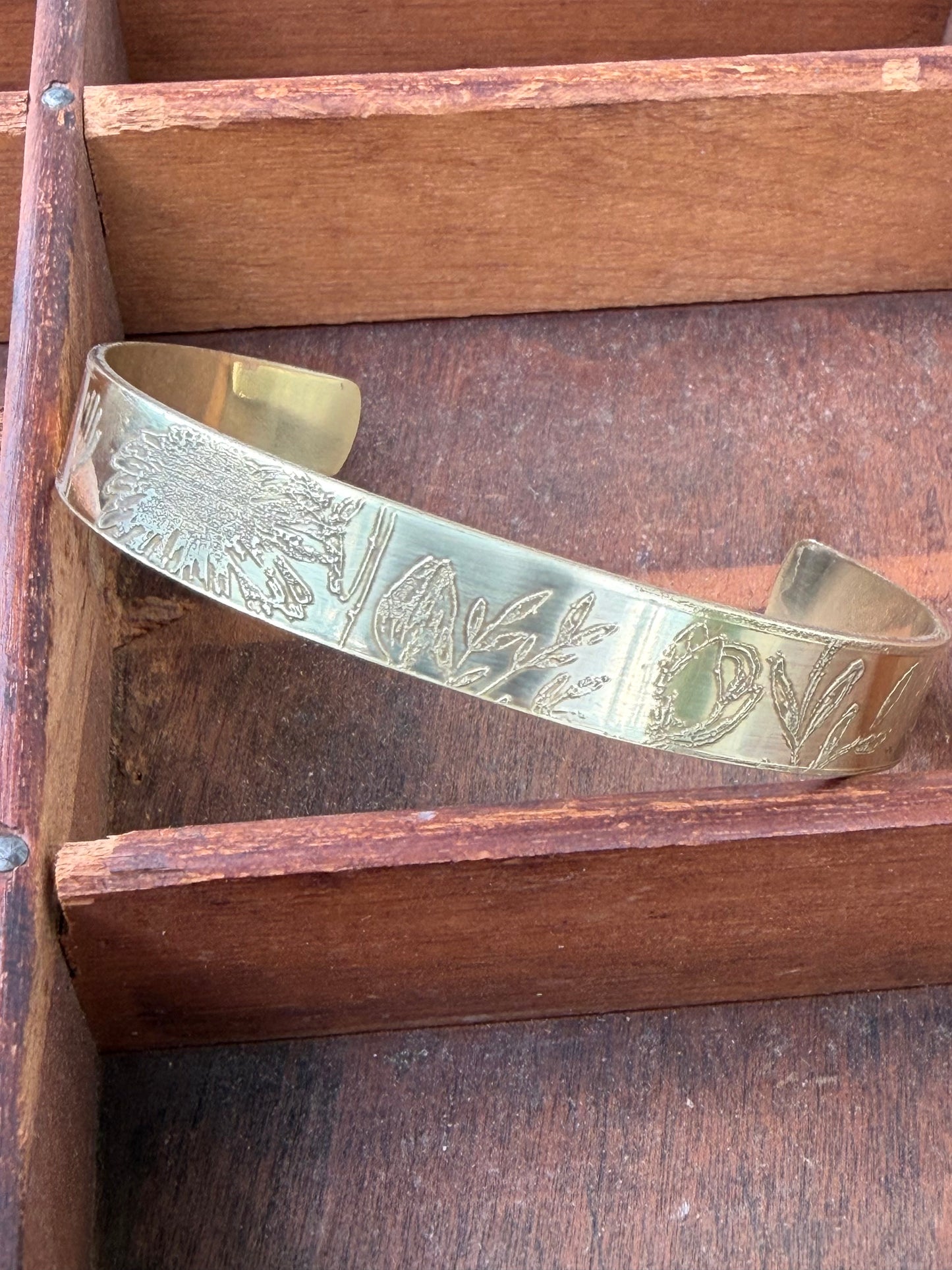 Brass Etched Cuff