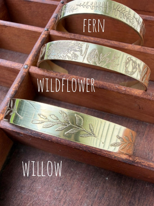 Brass Etched Cuff