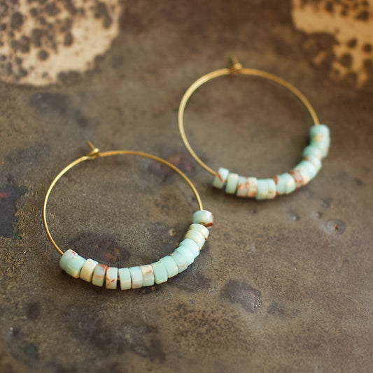 Seaside Hoop Earrings